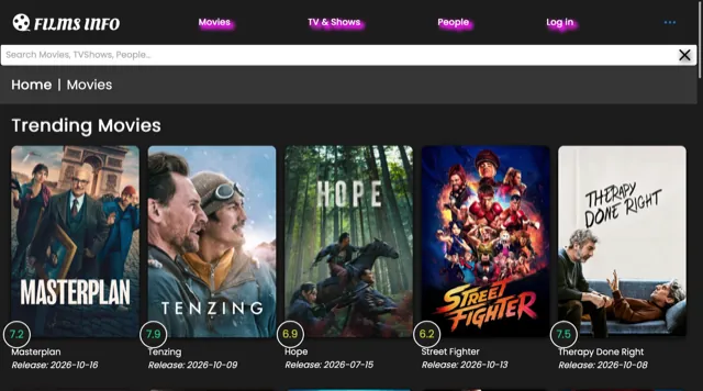Screenshot of Films Info